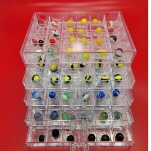 Vintage Lot of 120 Mixed Assorted Collectible Glass Marbles Out Of WV